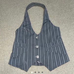 Grey pinstripe waistcoat